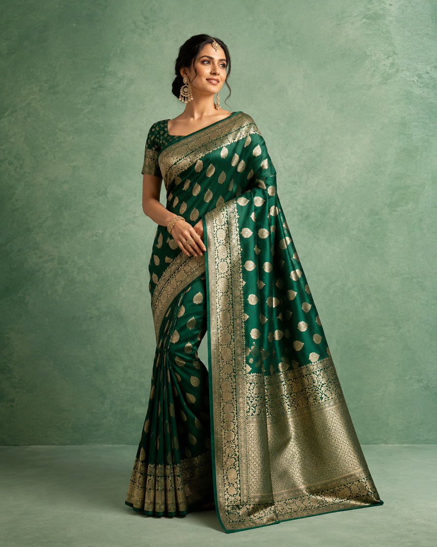 Banarasi Silk Dupatta - Gold