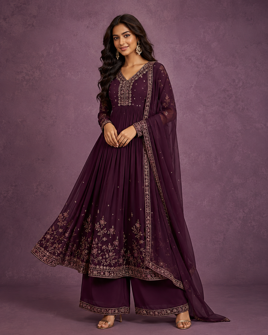 Lehenga Choli - Royal Blue Mirror